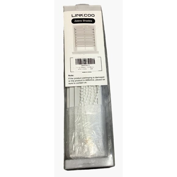Linkcoo Zebra Shades Blinds 10"W X 72"H Off White Light Filtering Control Home - Picture 8 of 9